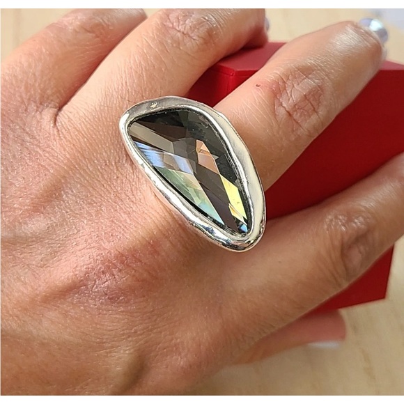 NOCTURNA - Bohemian Ring - Smoke gray crystal - Picture 13 of 15